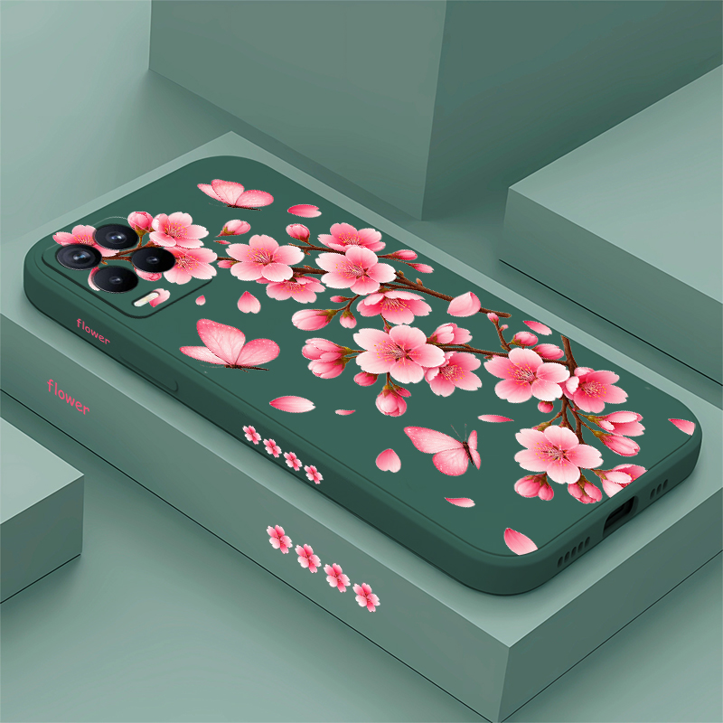 Realme Note 50 - Розовый чехол для телефона с цветочным