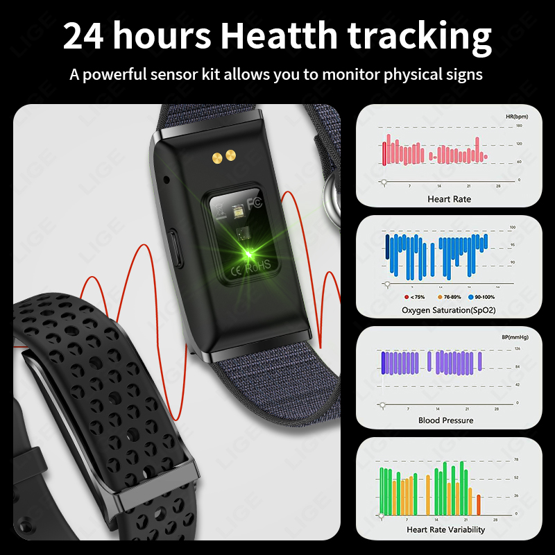 LIGE Smart Watch Сердечный рит – обзор и цена Fall Detection Watch